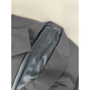 Vintage Brooks Brothers Stretch Blazer Coat 42L Wool Likra Blend Pin Stripe Navy